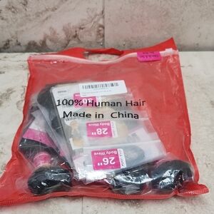 100% Human Hair Extensions - Black Body Wave 26 28 30 Inch Multi Pack